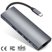 Type-C HUB 9in1 USB-C 3.1 to 4K HDMI USB3.0 Thunderbolt 3 SD/TF 3.5mm 